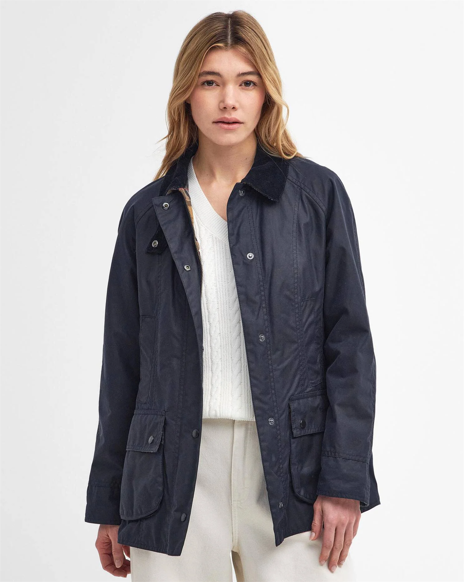 Beadnell Wax Jacket Navy