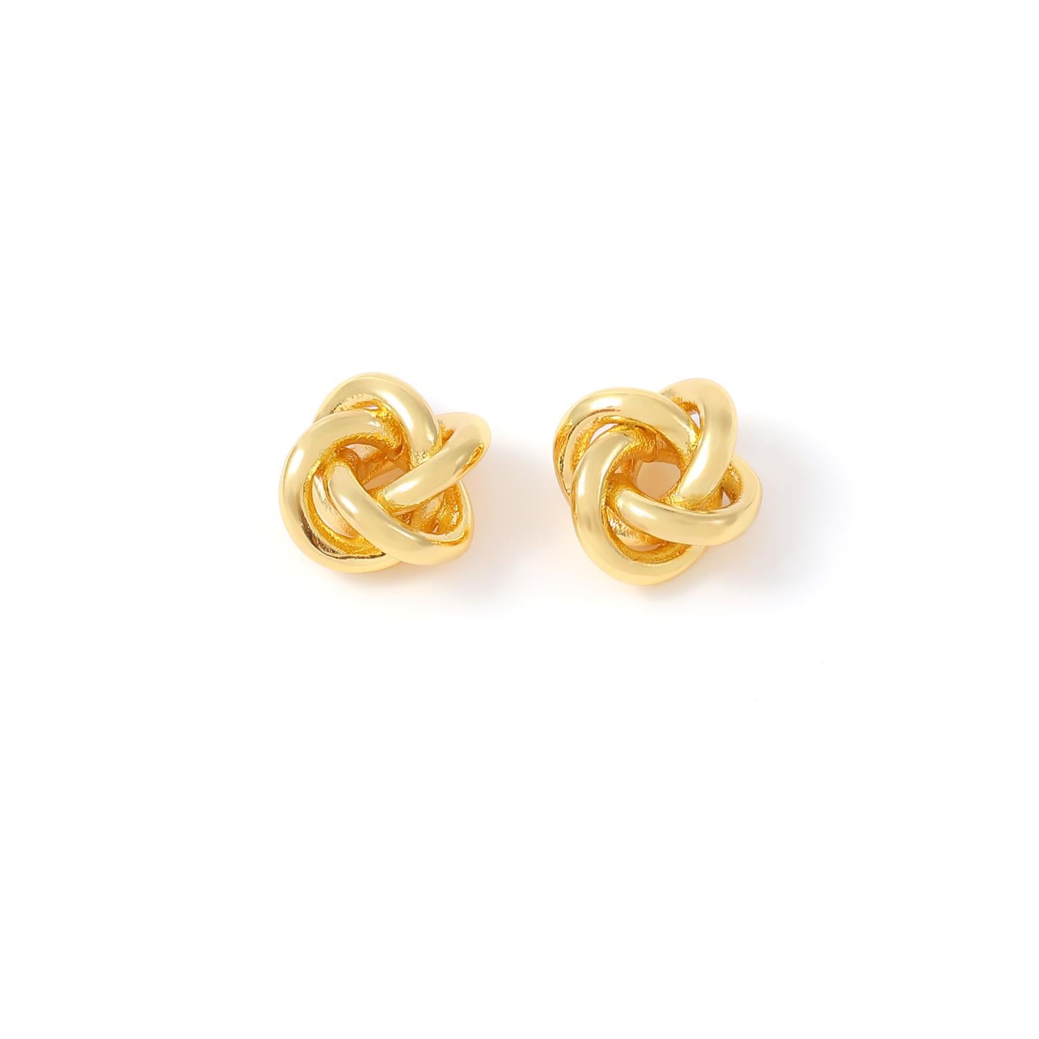 EBBA-MINI KNOT STUD EARRINGS-GOLD