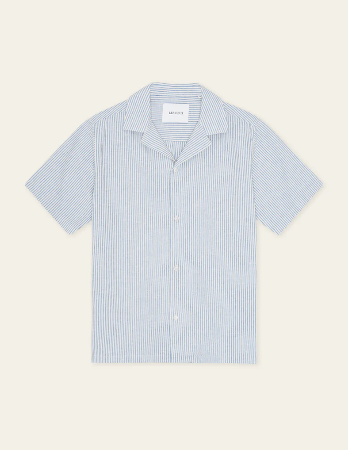Lukas Stripe Cotton Linen SS Shirt Allure