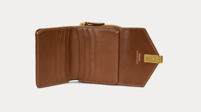 Polo ID Leather Compact Wallet Cuoio
