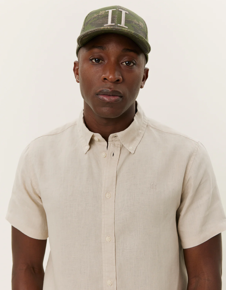 Kris linen ss shirt ss25 light sand