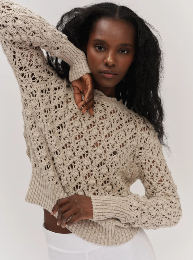 Lea Cotton Sweater Chickpea Beige