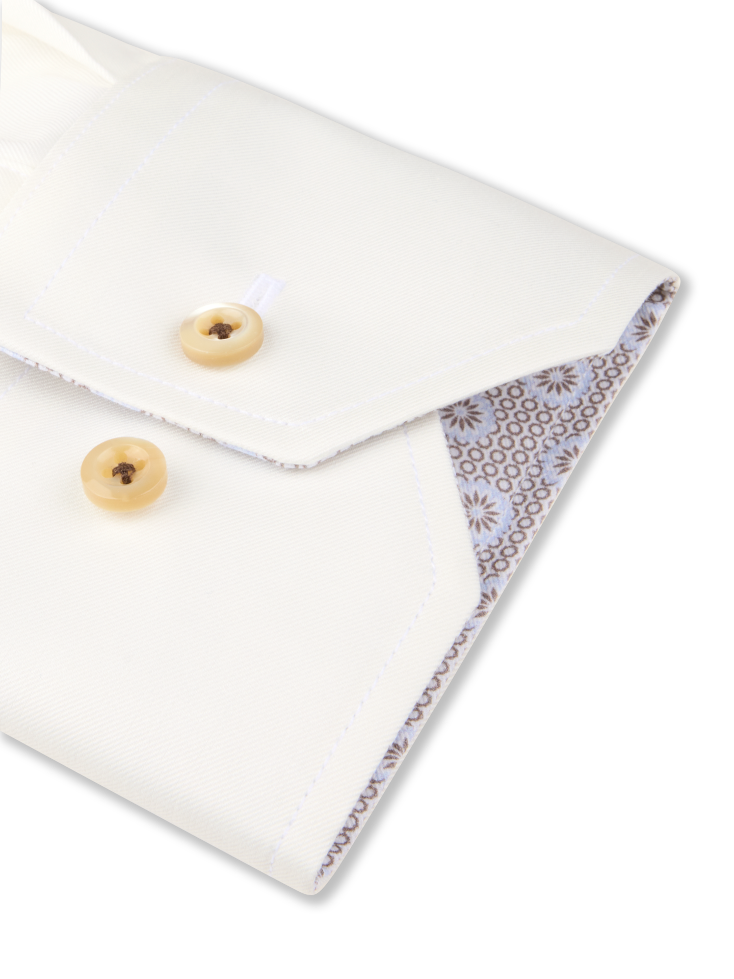 Champagne Twill Regular Shirt with Contrast