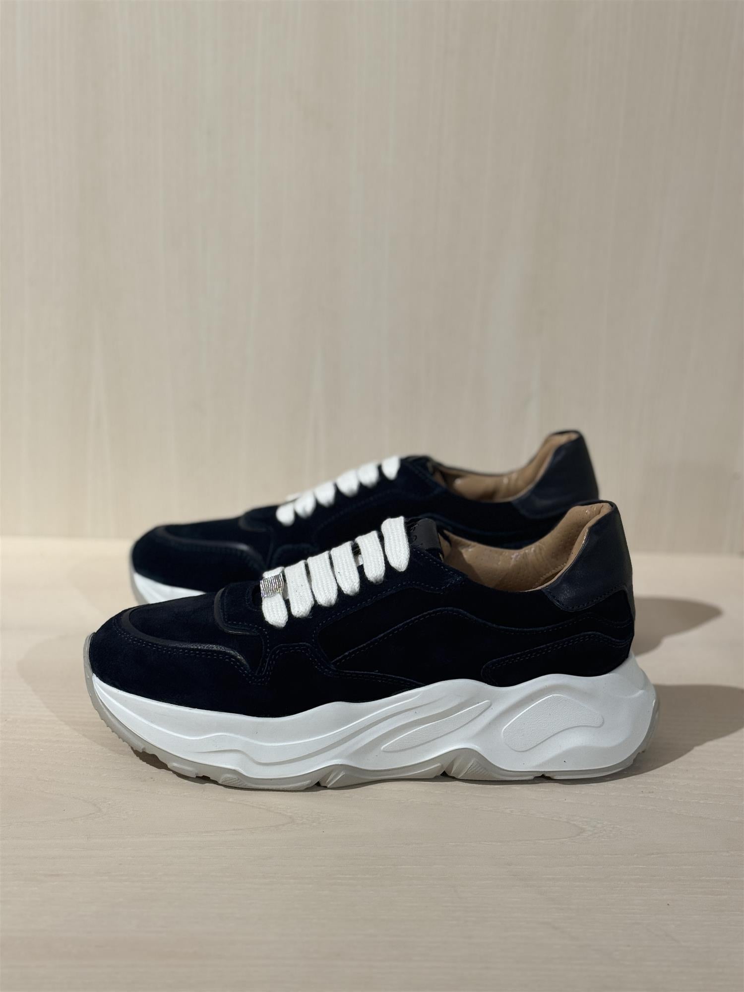 Navy Suede Sneakers