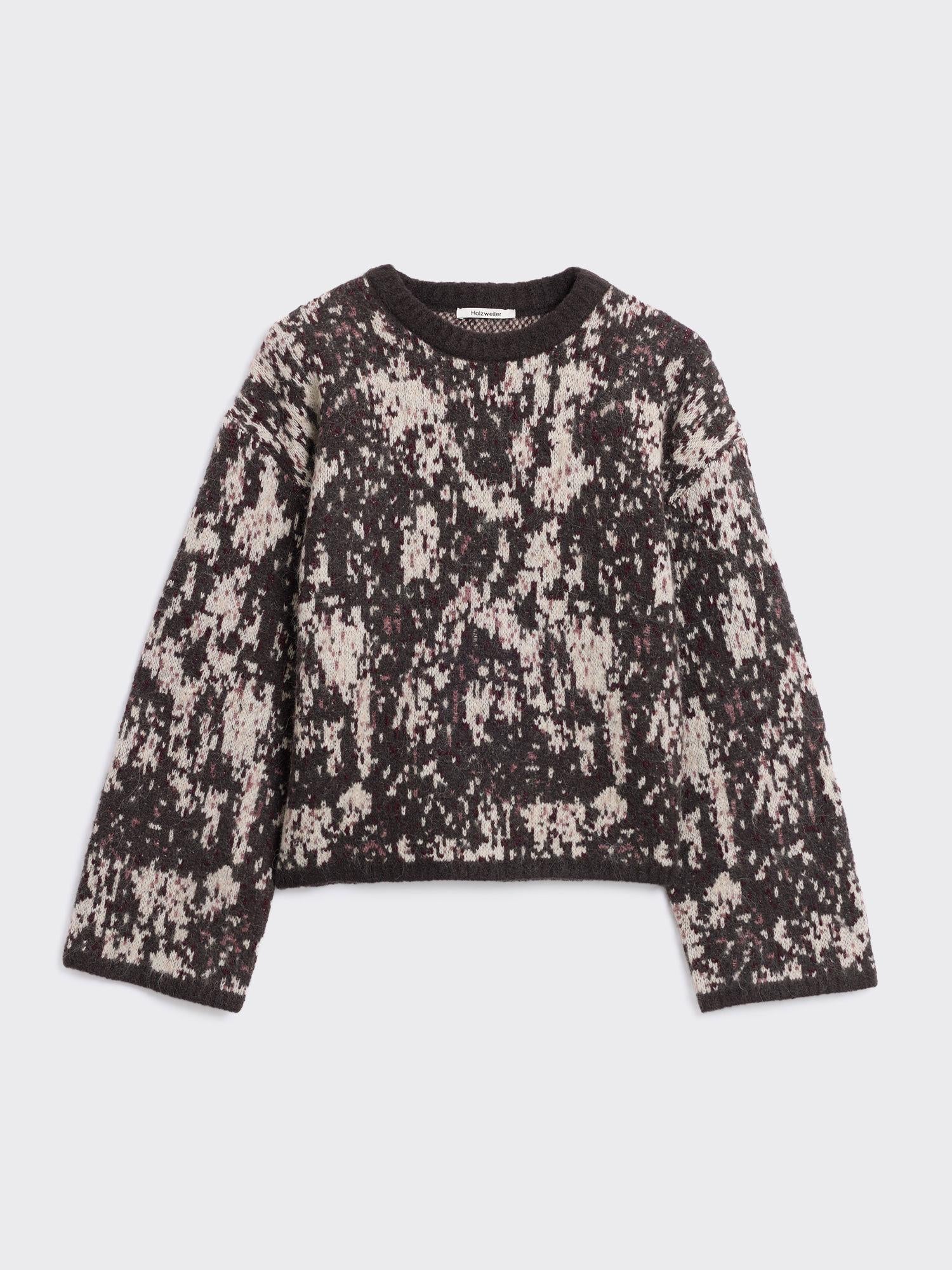 Lola Jacquard Crewneck Burgundy Mix