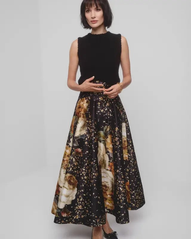 Taffeta Maxi Skirt