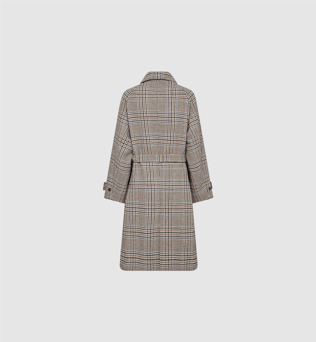 Mmselestine Check Coat Oxford Tan