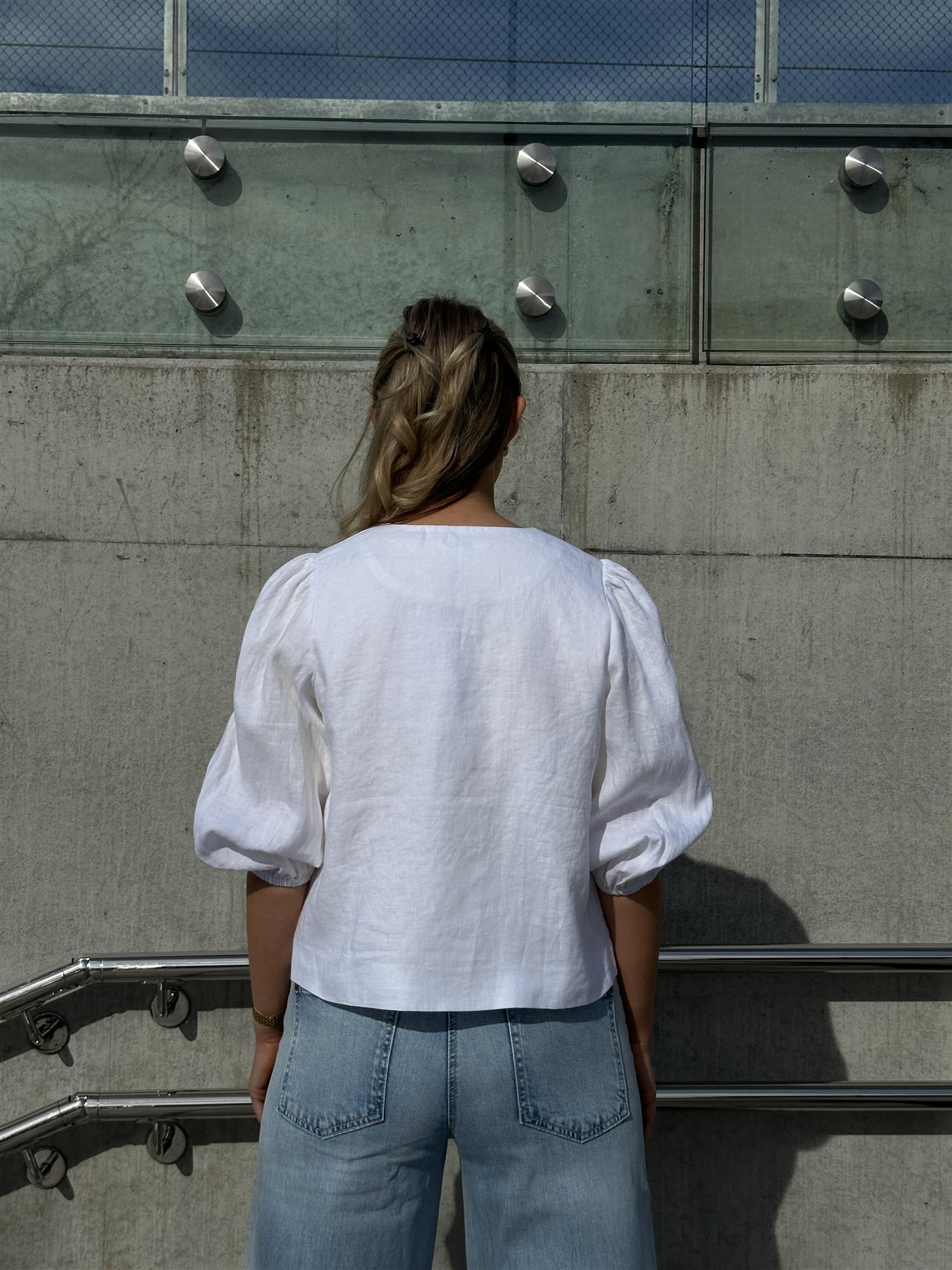 Vilde Linen Jacket White