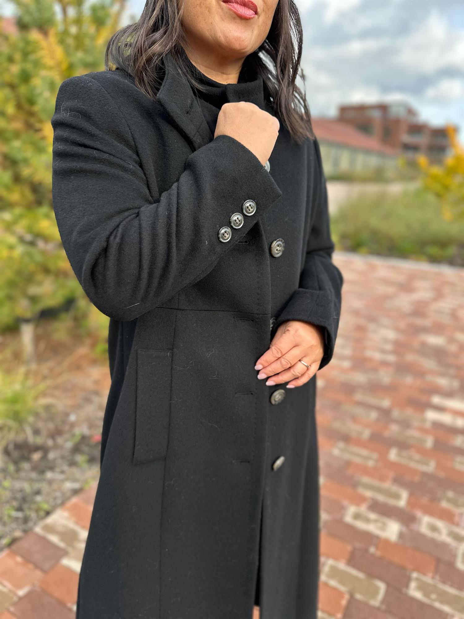 Cashmere Coat W New Parker X Long Ebony Black