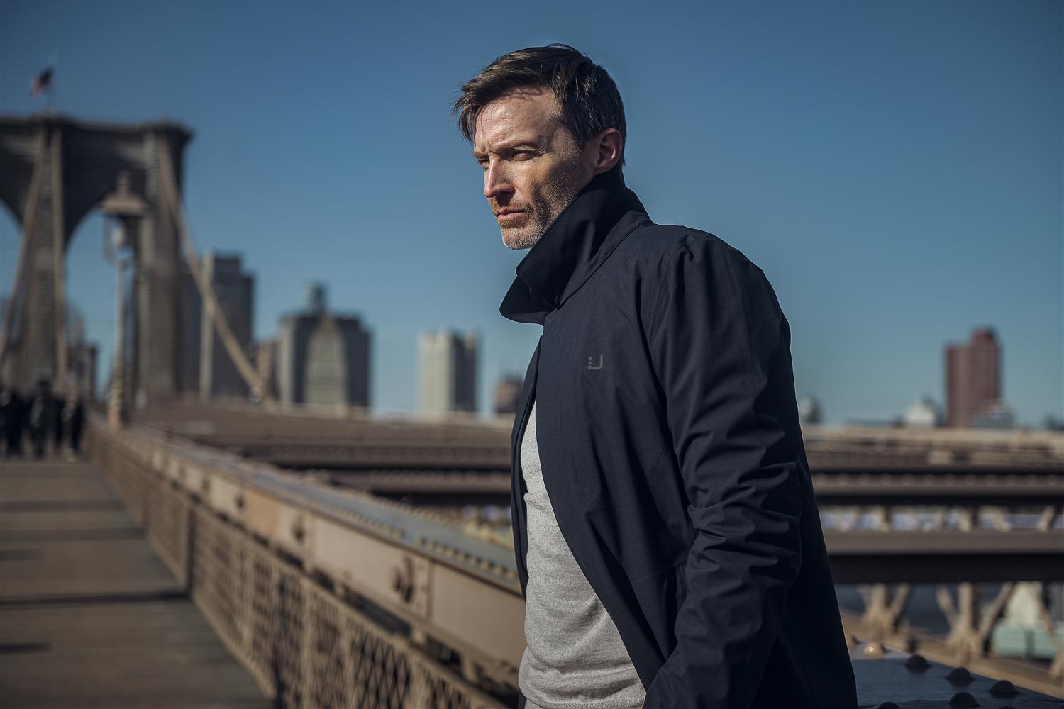 SKY FALL COAT SAVILE NAVY WOOL