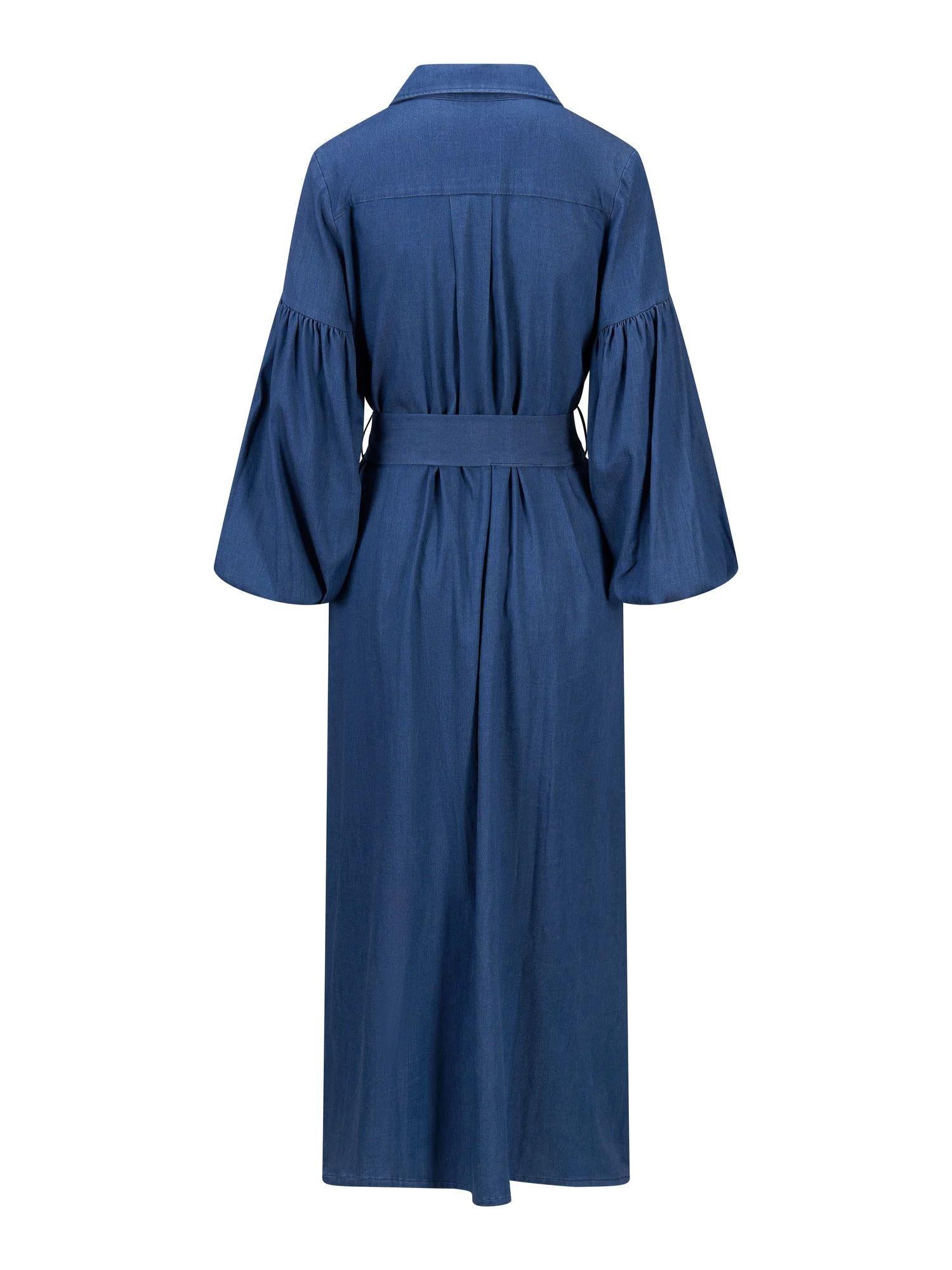 Inez Tencel Dress Dark Blue