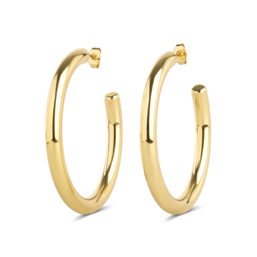 Stine Hoop stud earrings gold