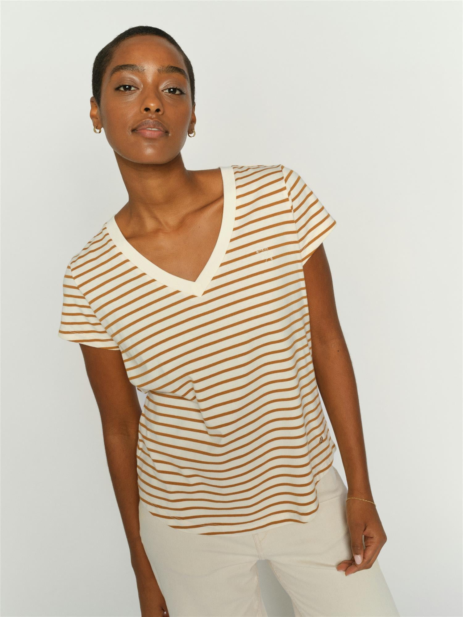 Mmkala V-Ssstripe Tee Petrified Oak