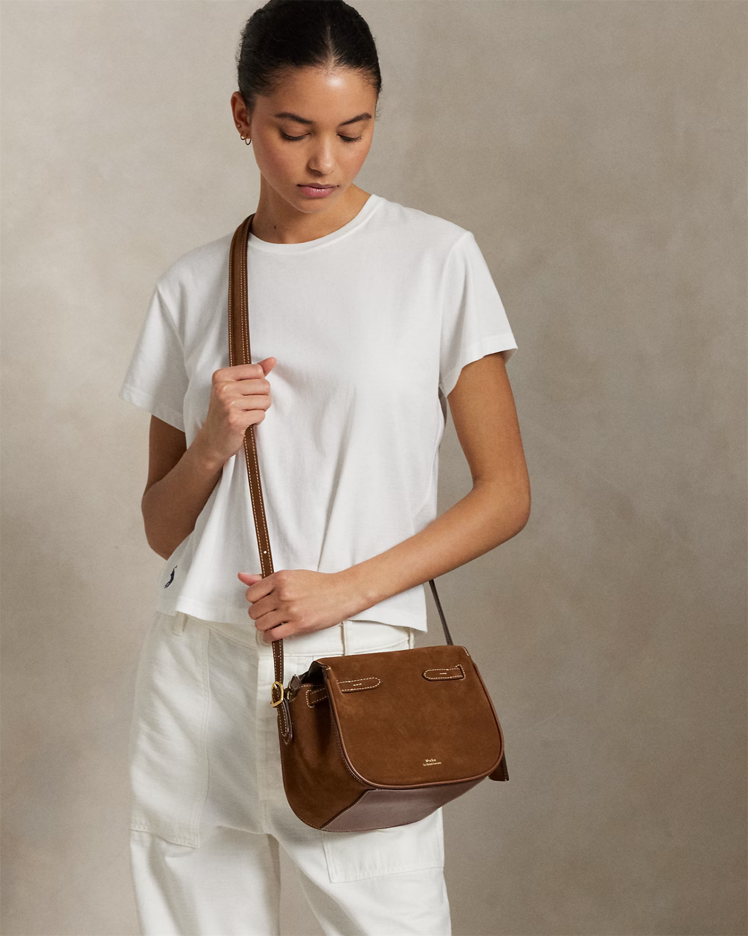 Polo ID Suede Mini Statchel cinnamon/cuoio