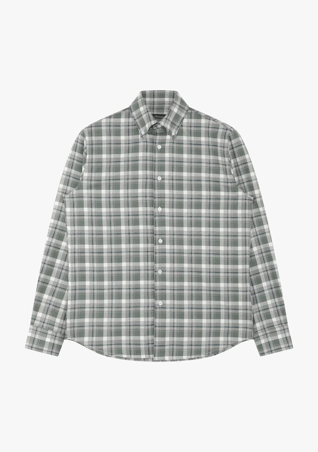Alan Button Down Flannel Shirt Green