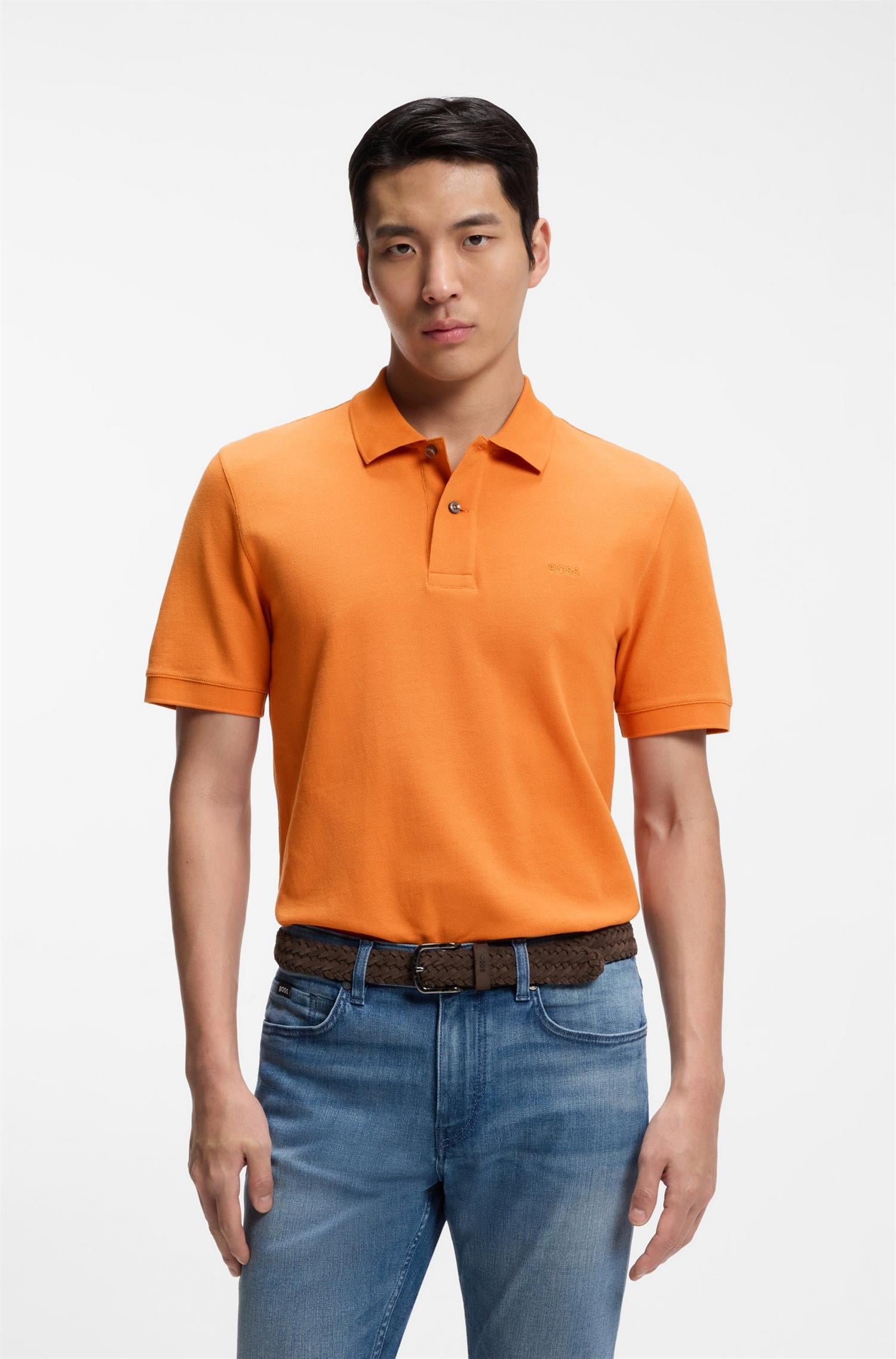 Pallas Piquet Polo Shirt Medium Orange
