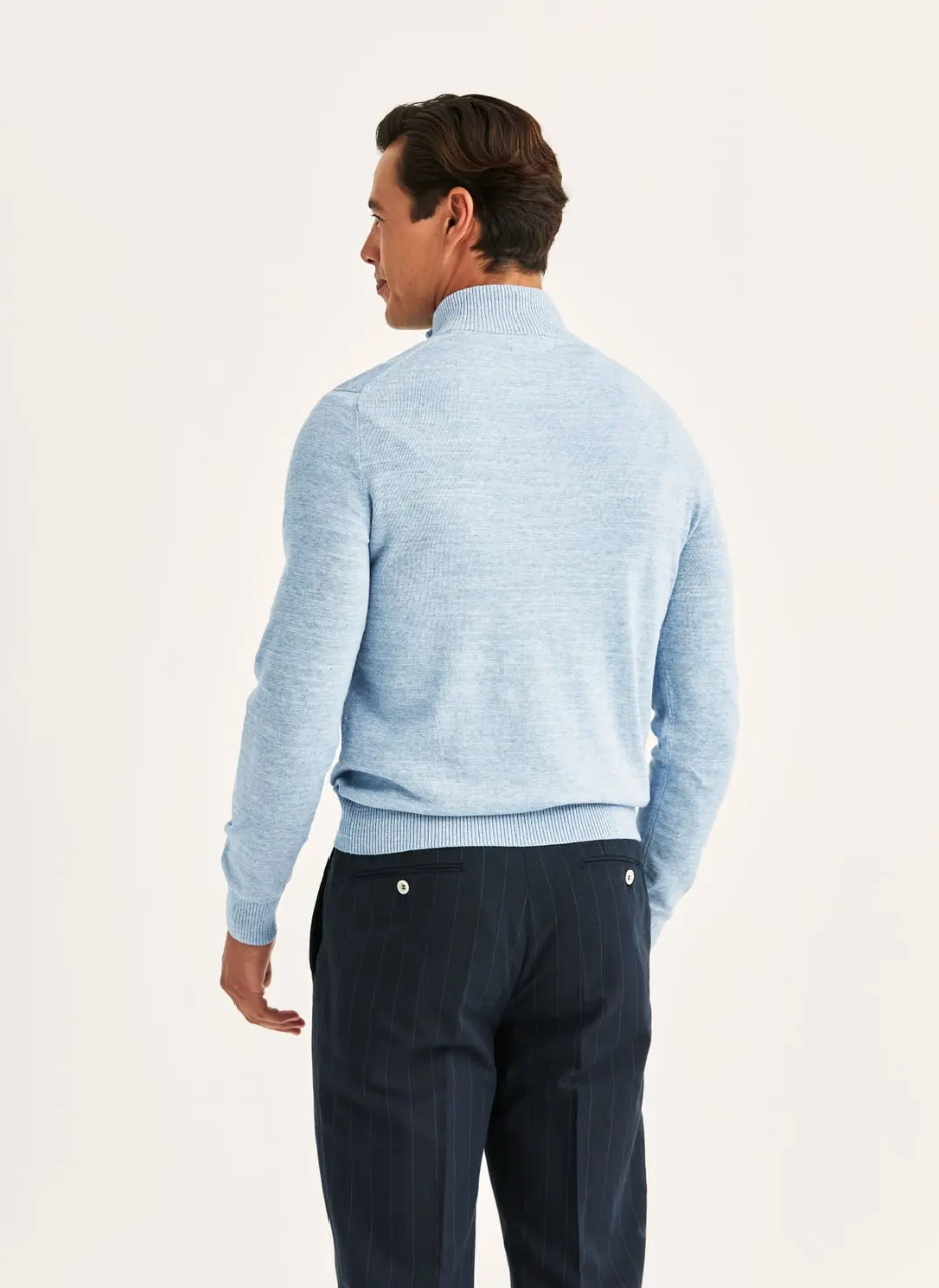 Randall Half Zip Light Blue