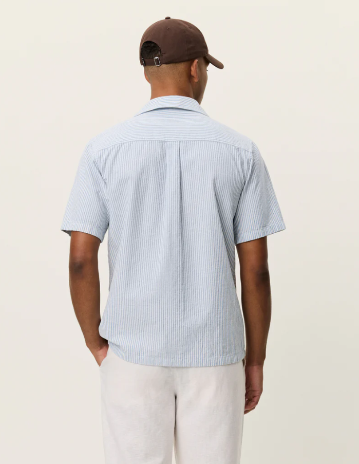 Lukas Stripe Cotton Linen SS Shirt Allure