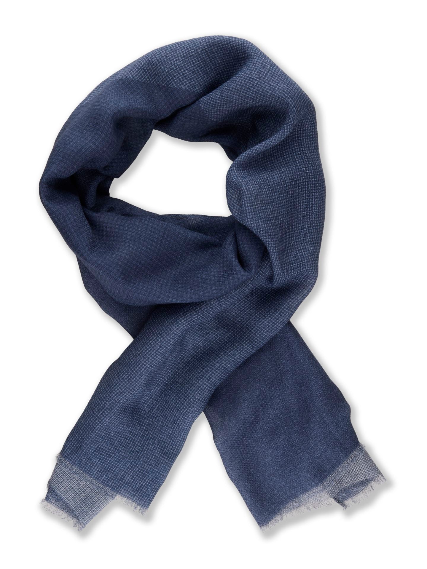 Blue Stripe Cotton Scarf