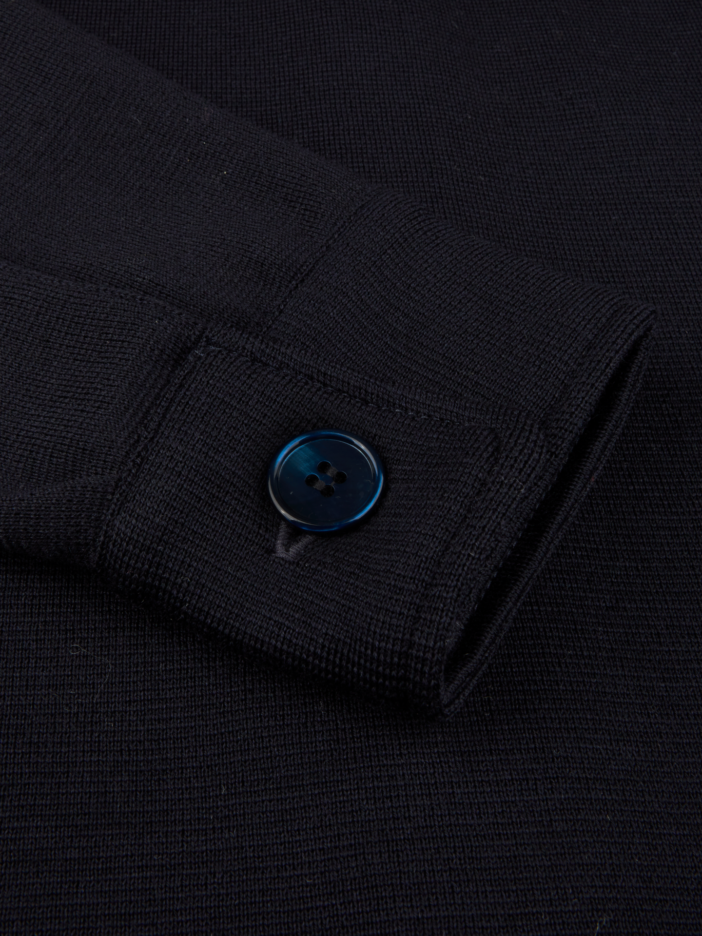 Navy Overshirt Knitted Milano Merino Wool