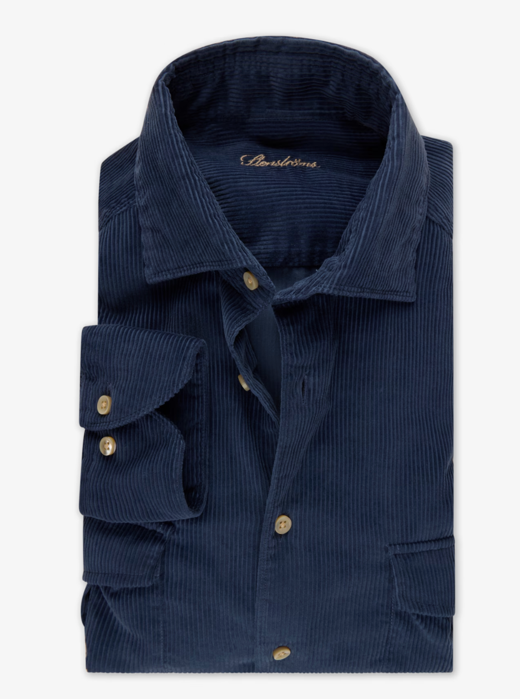 Dark Blue  Corduroy Regular Shirt