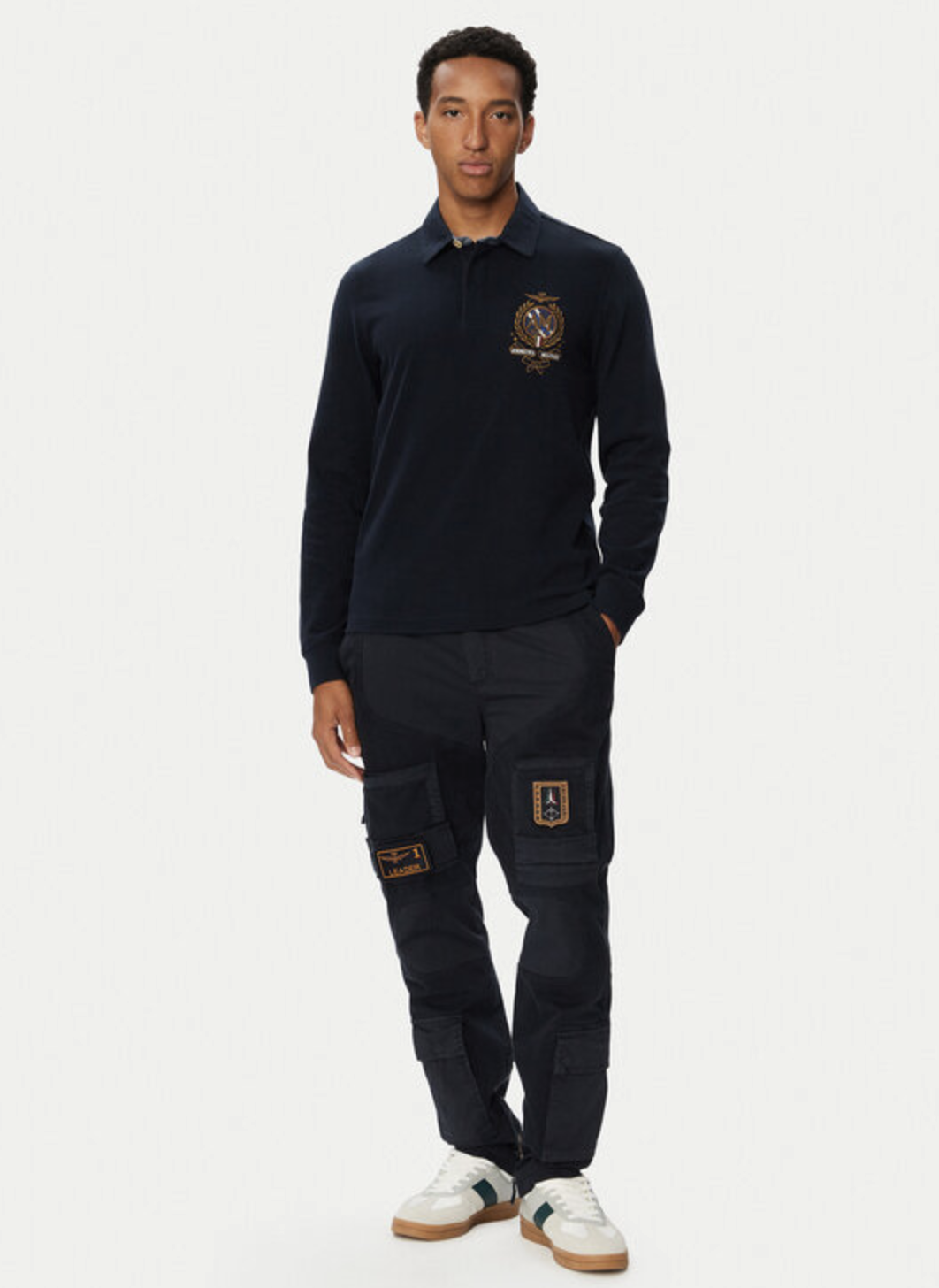 Long Sleeve Polo Navy
