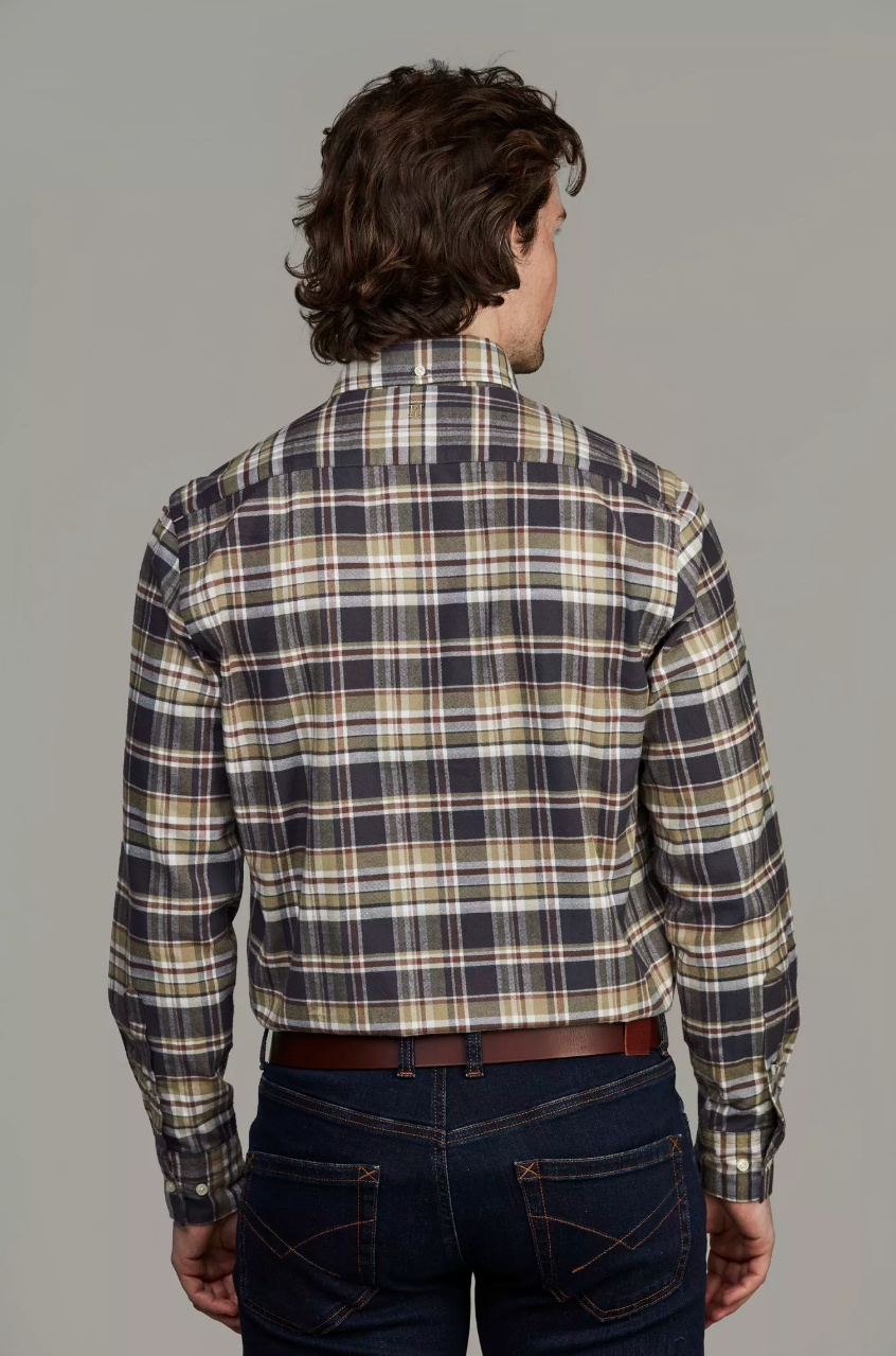 Twill Flanel Shirt Green