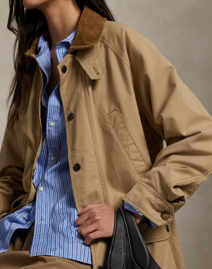 Cotton Utility Jacket Vintage Khaki