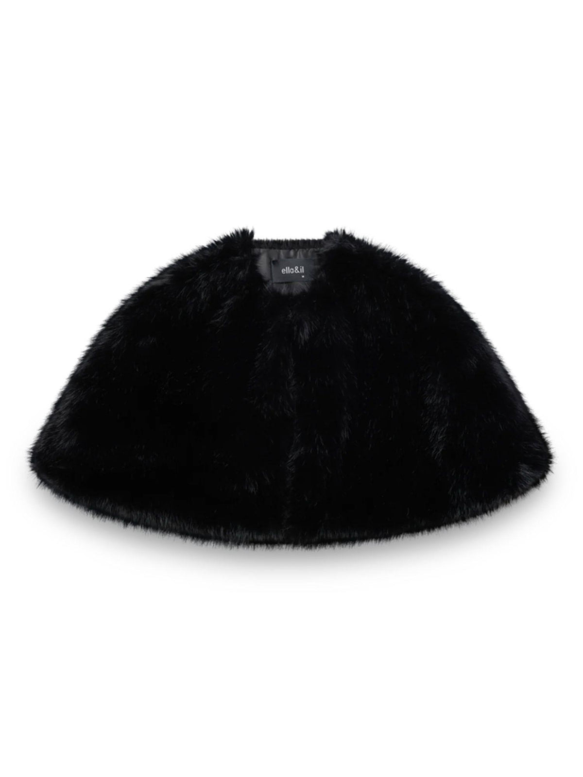 Izaya Fake Fur Cape Black