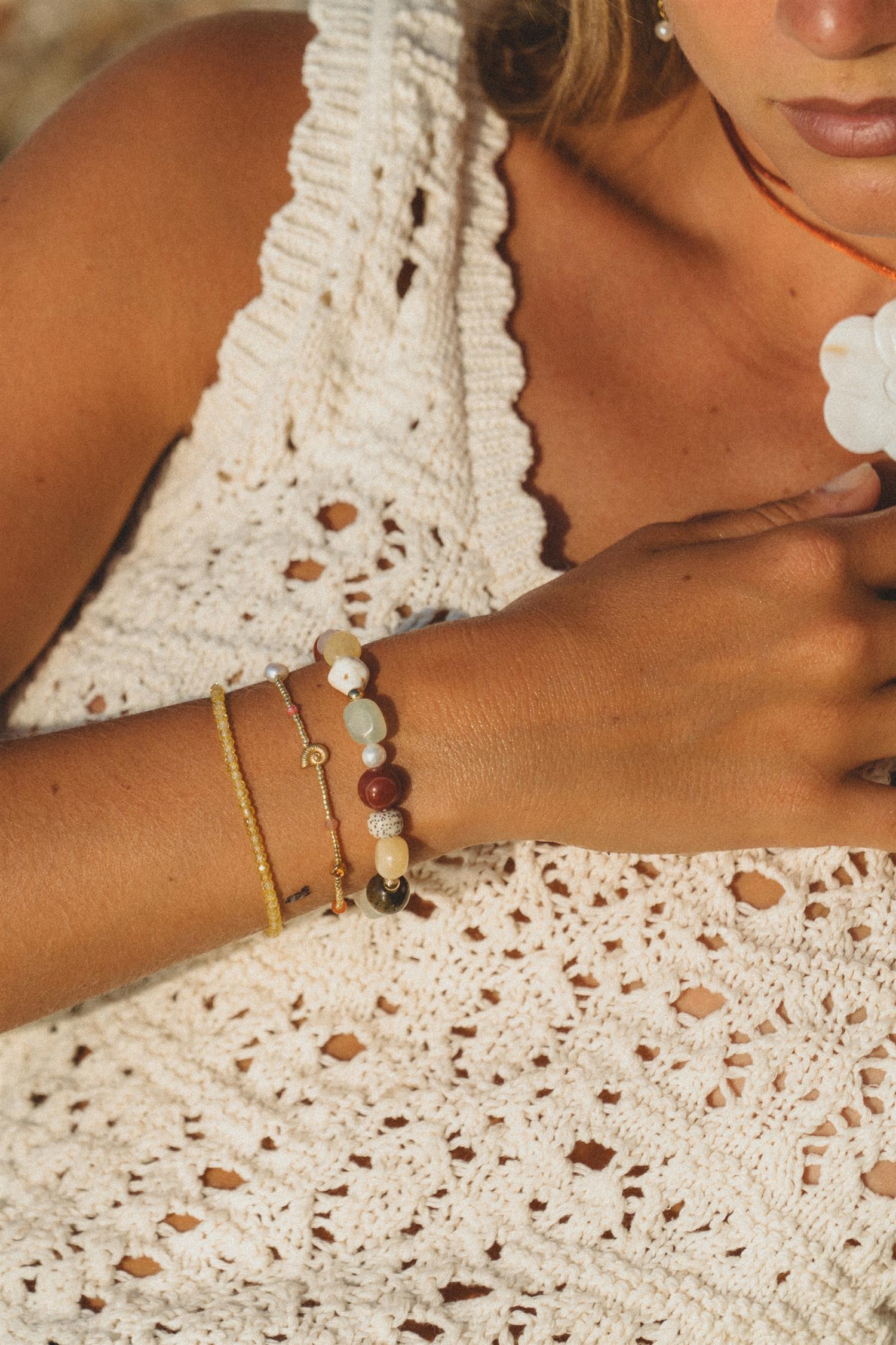 Seaside Bracelet-caramel cream