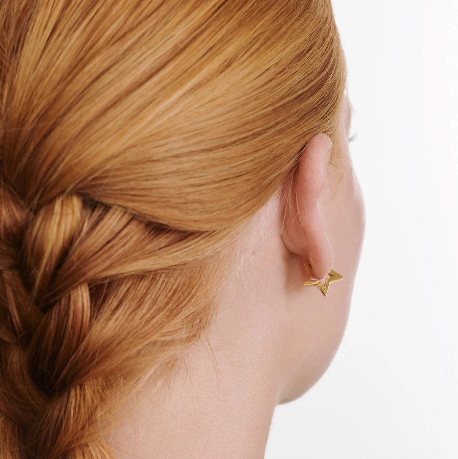 Vilda - Star Hoop Earrings stainless steel gold