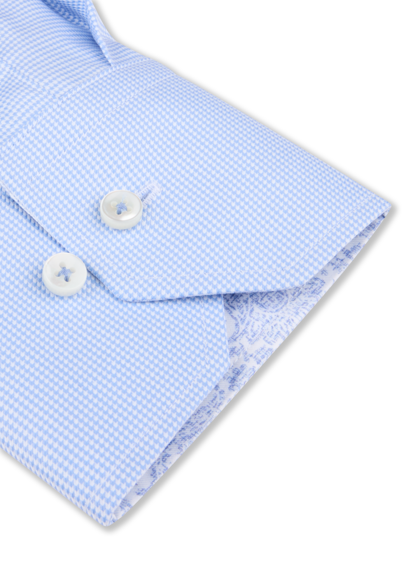 Light blue Twill Shirt with Contrast Regular