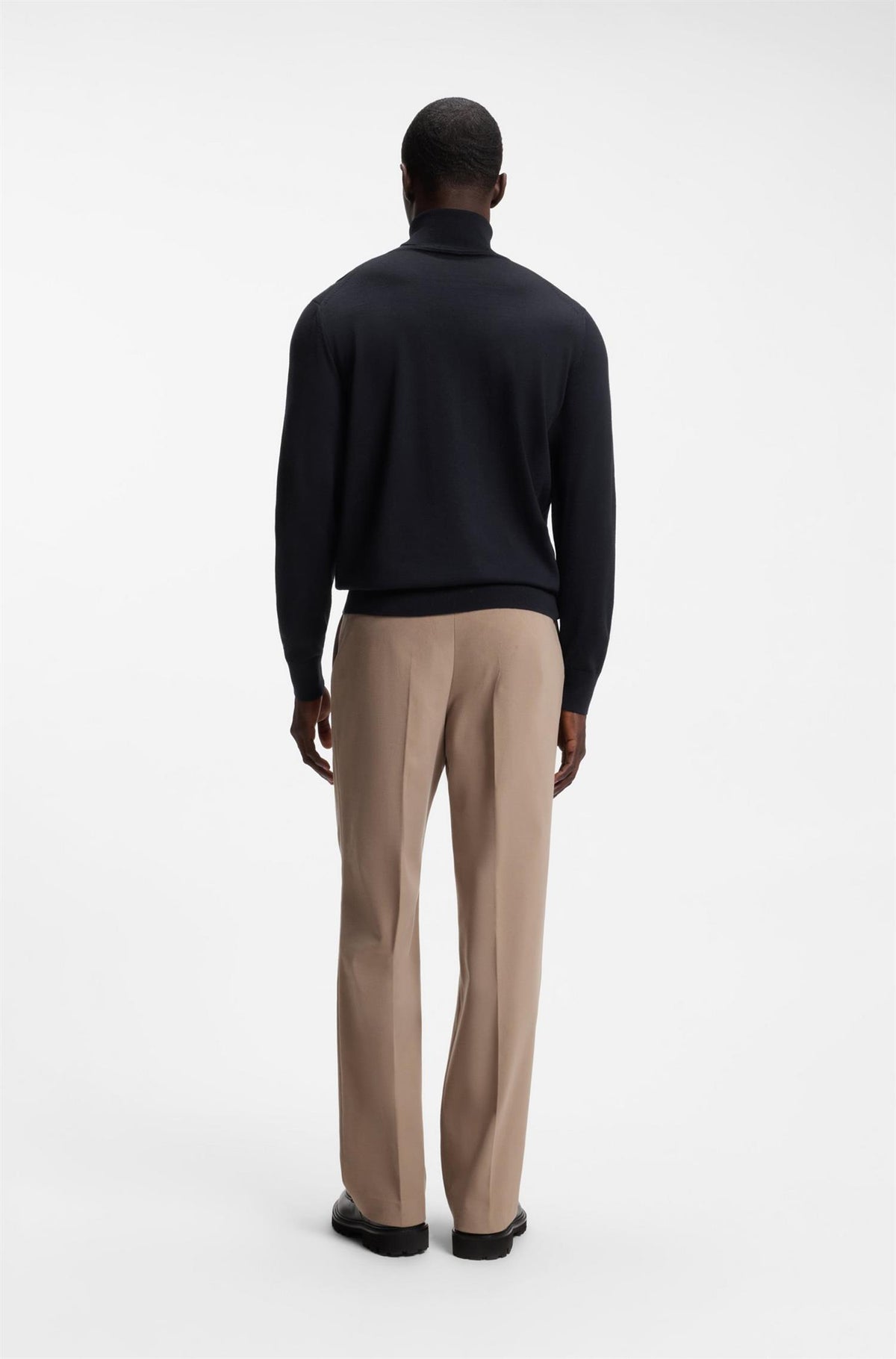 Musso Rollneck Sweater In Extra Fine Merino Wool Black