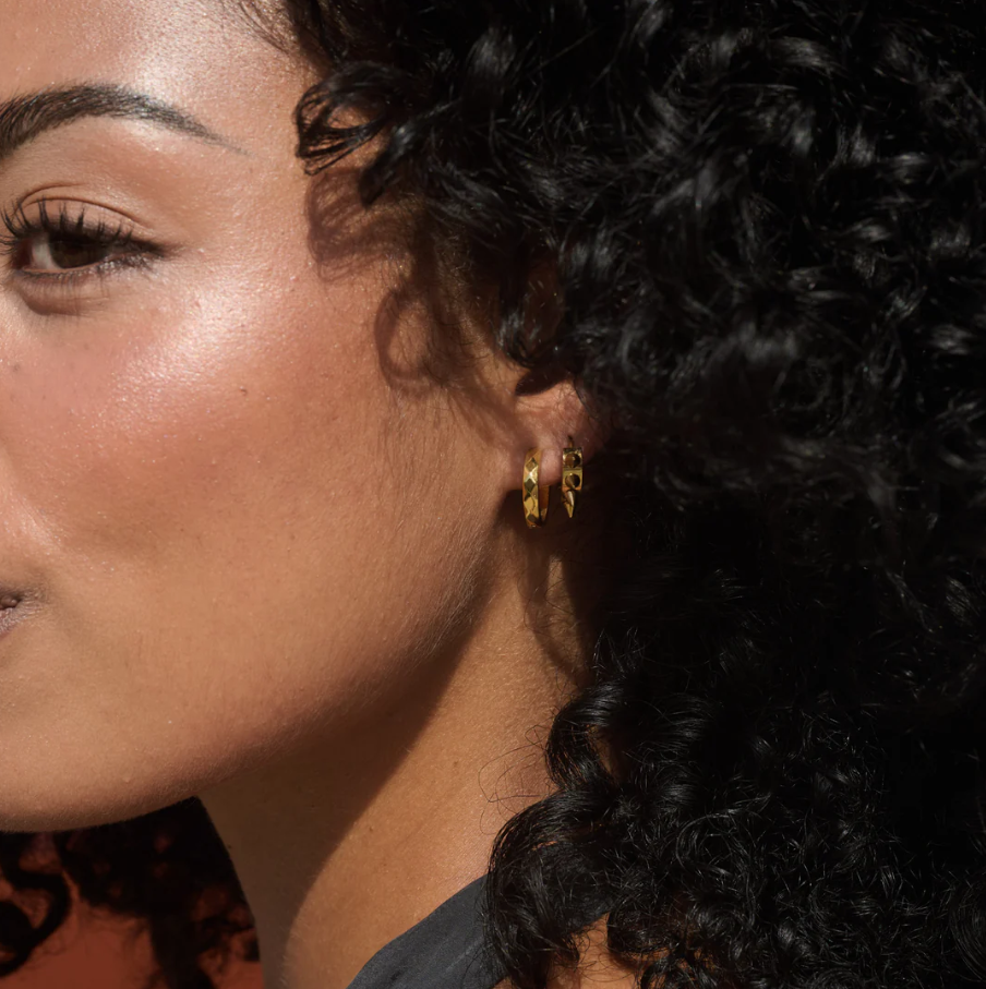 Elda - Spike Hoop Earrings Stainless steel Gold