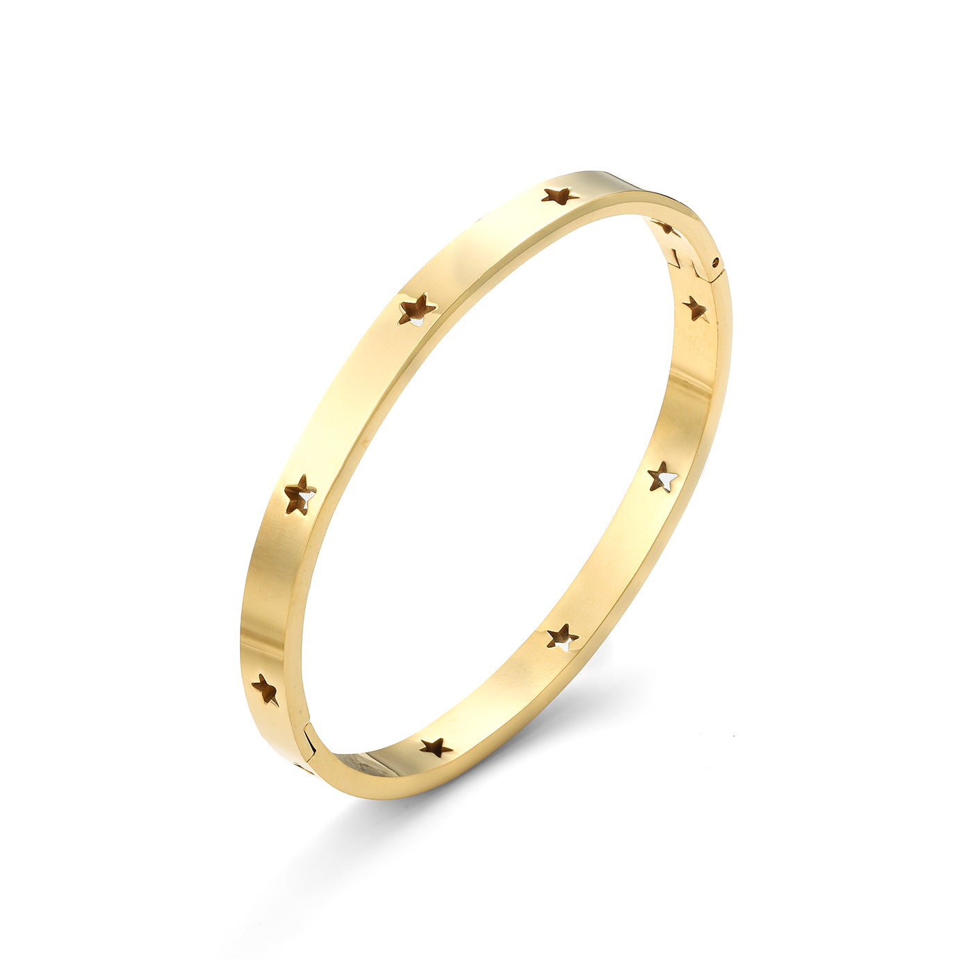 LEIA-STAR BANGLE BRACELET STAINLESS STEEL-GOLD