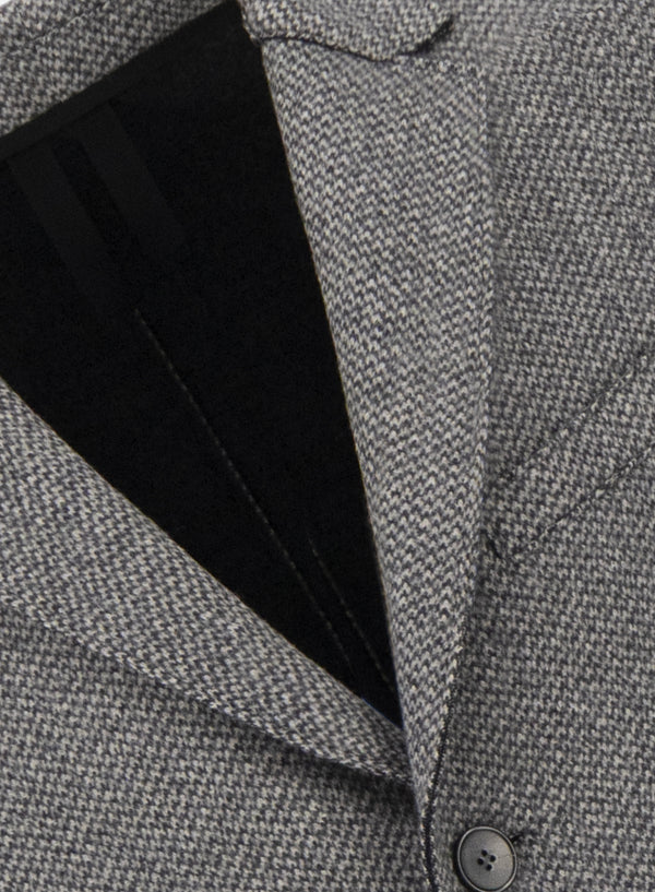 Mens Boxy Coat Patterned Cashmere Blend
