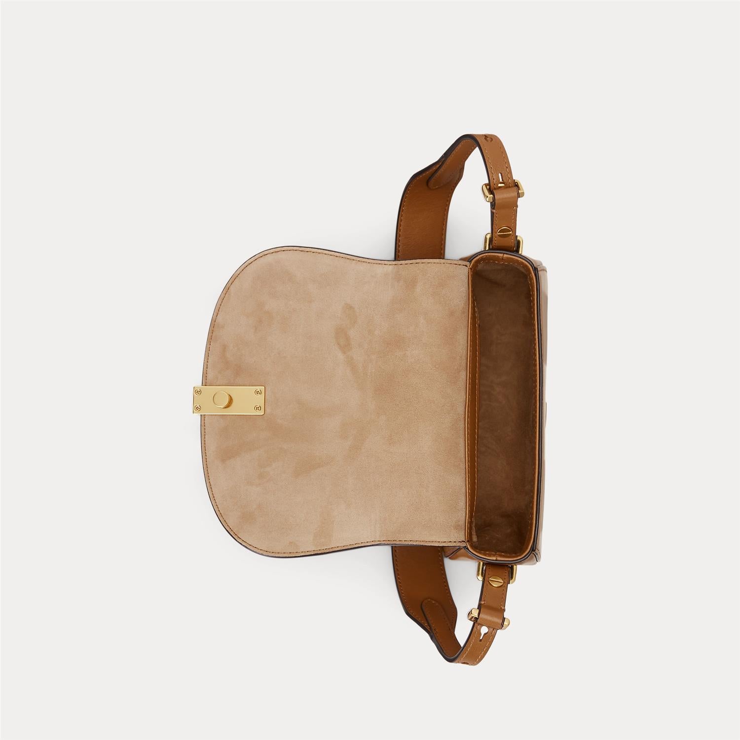 Polo ID Calfskin Mini Saddle Bag - Tan