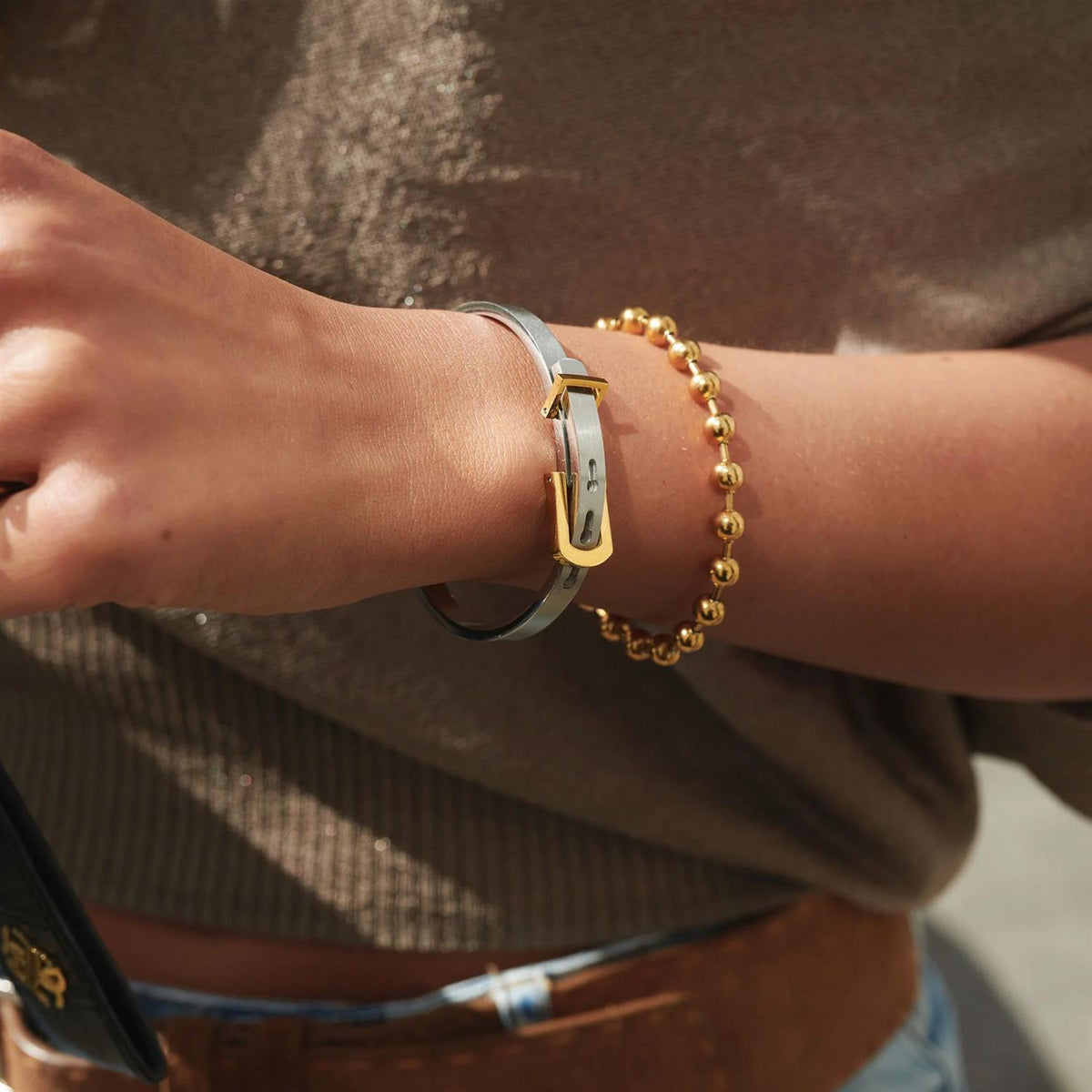 June - Belt Bracelet Bangle Stainless Steel