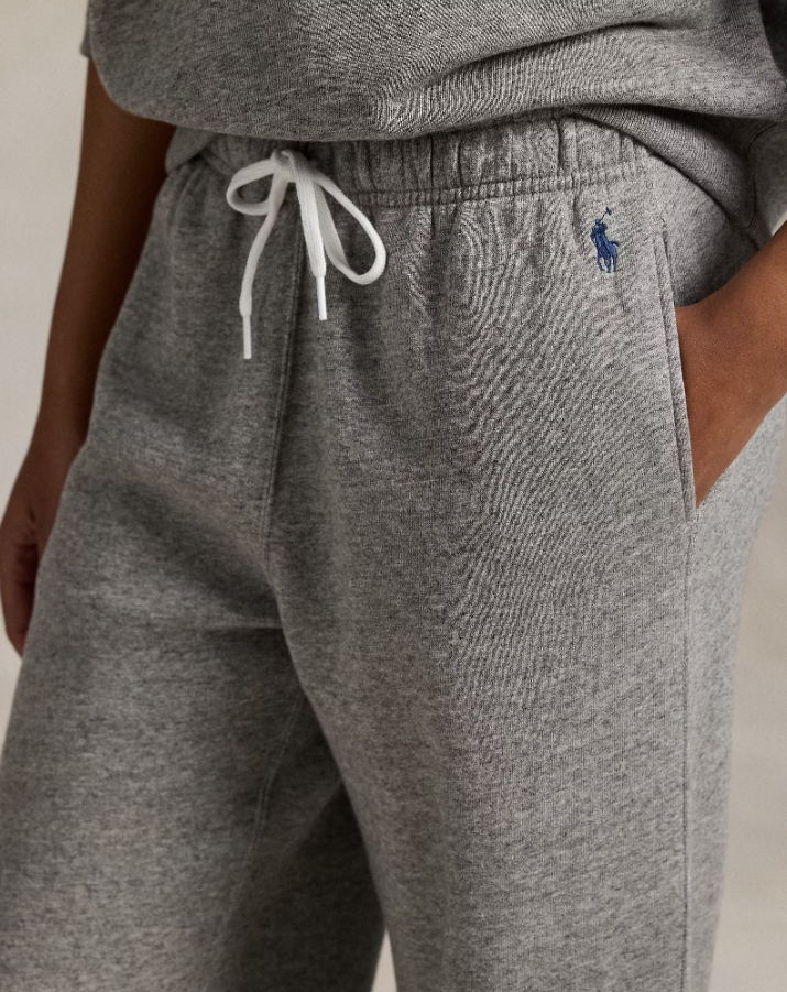 Drawstring Wide-leg Tracksuit Bottoms Grey Heather