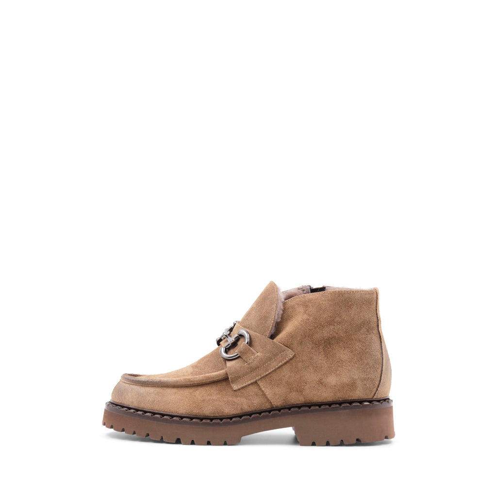 High Shoe Buckle Loafer Marrone