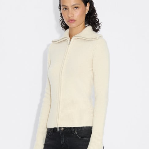 Line Wool Cardigan 25-04 Ecru