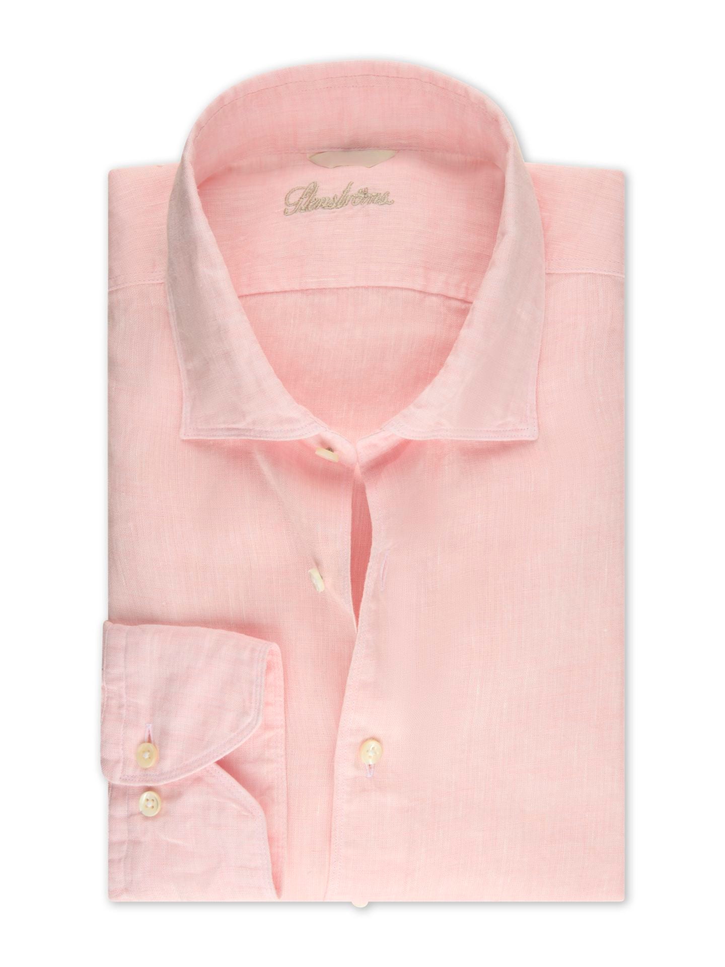 Regular Light Pink Linen Casual Shirt