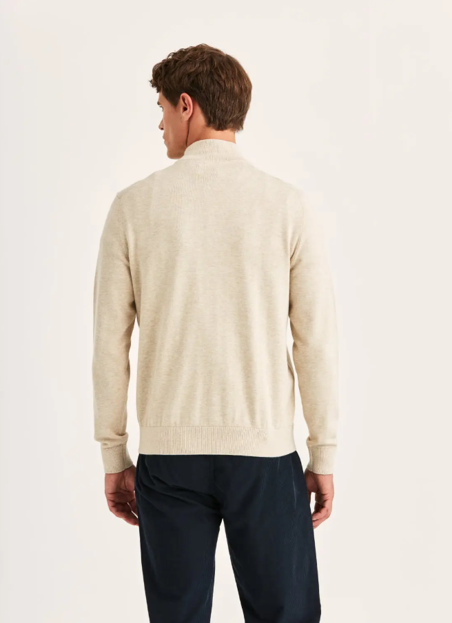 Riley Zip Cardigan Khaki