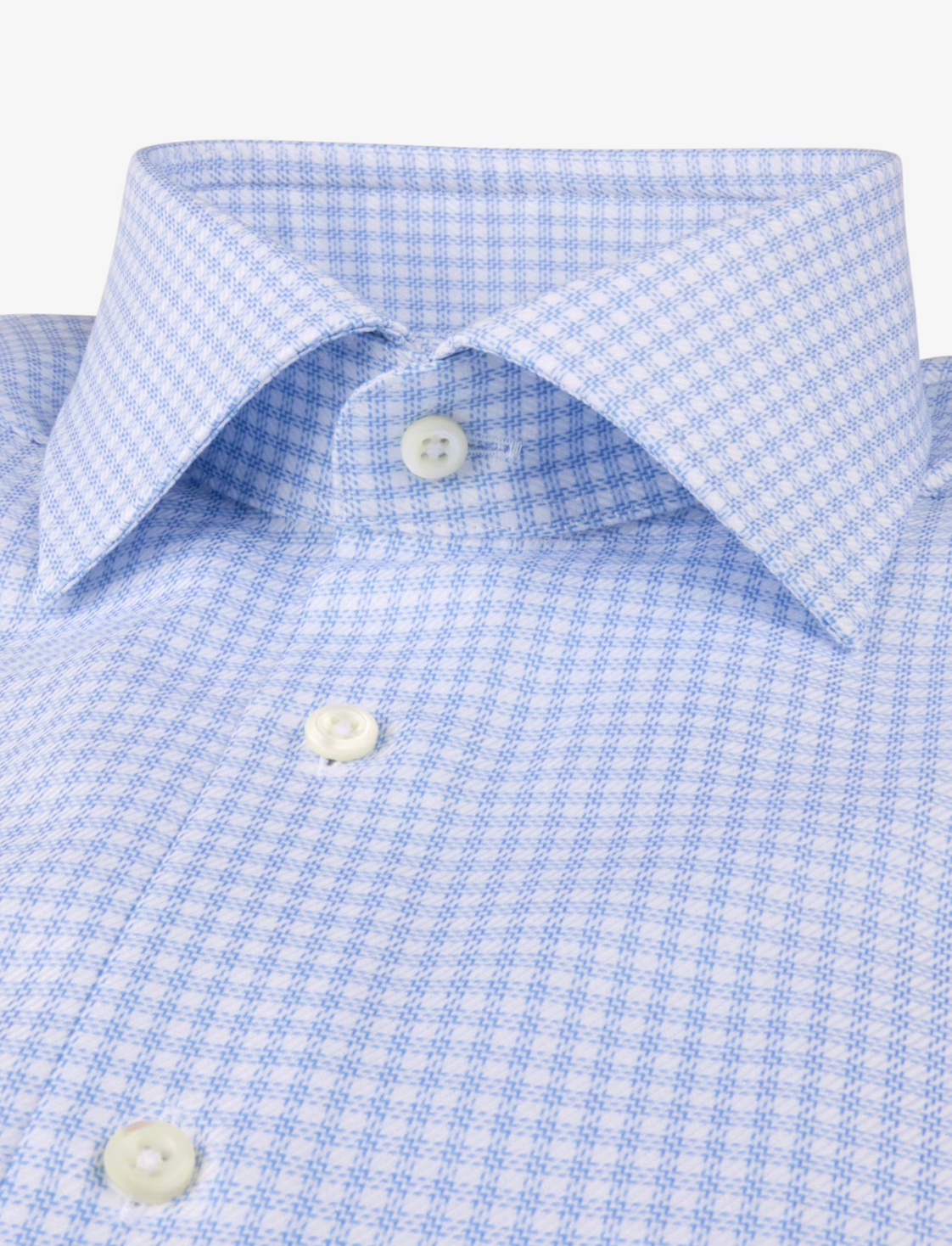Light blue Checked Twill Regular Shirt