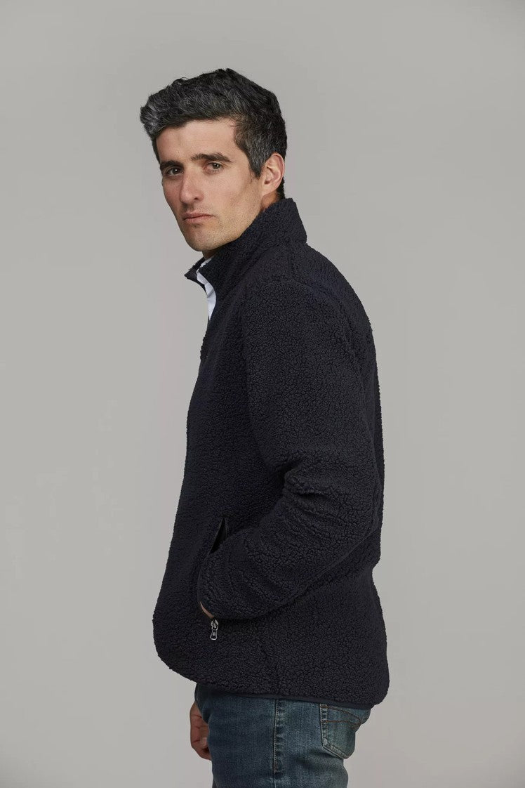 PILE FLEECE JACKET NAVY