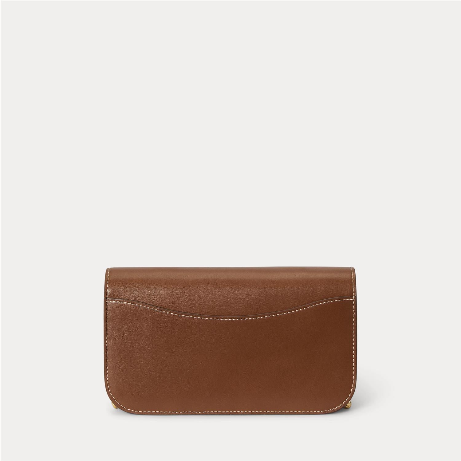 Polo ID Leather Chain Wallet and Bag - Brown