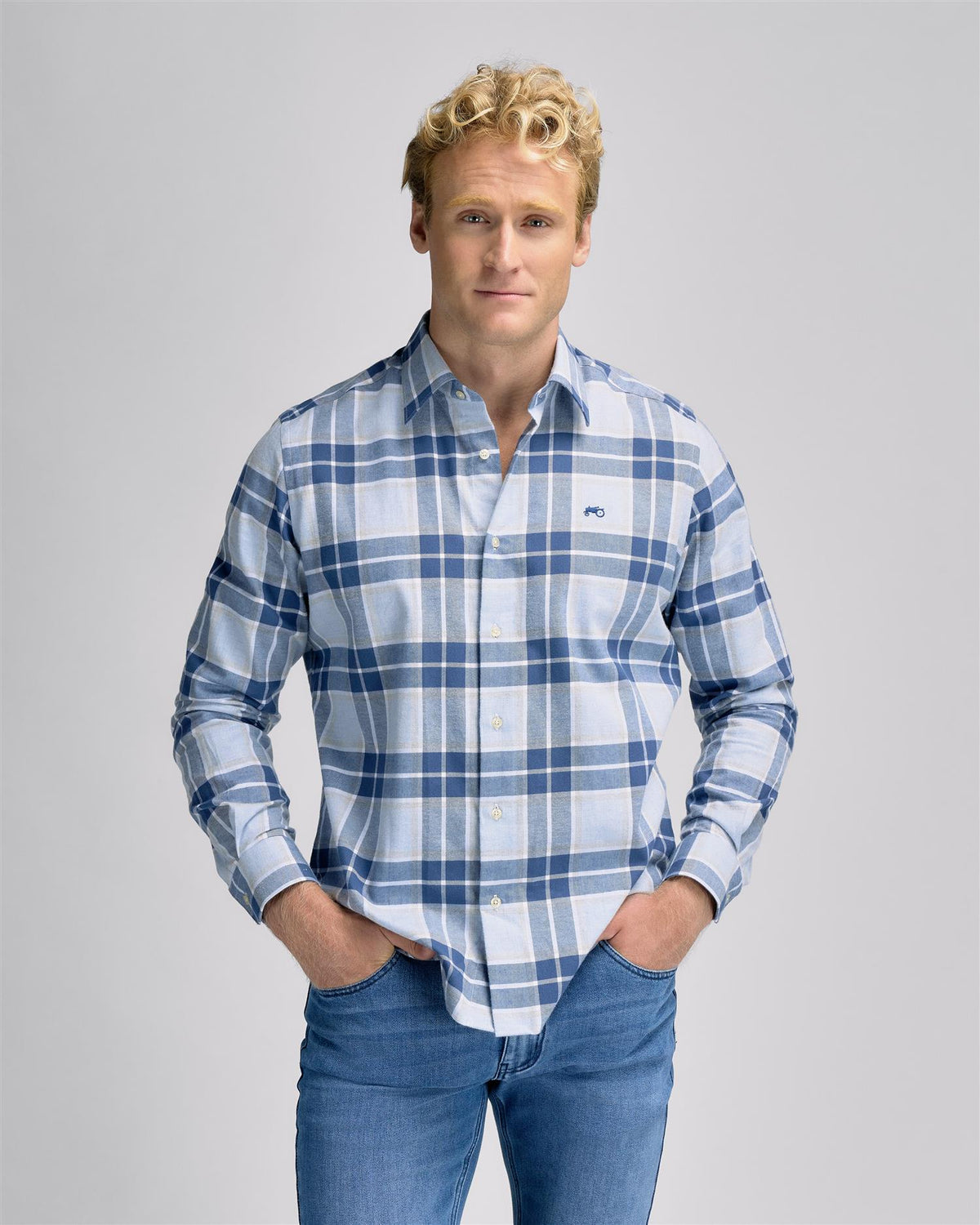 Big Check Blue Shirt