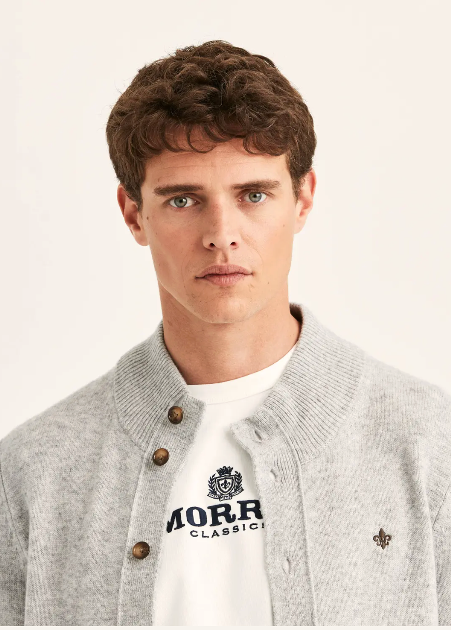 Hertford Button Cardigan Grey