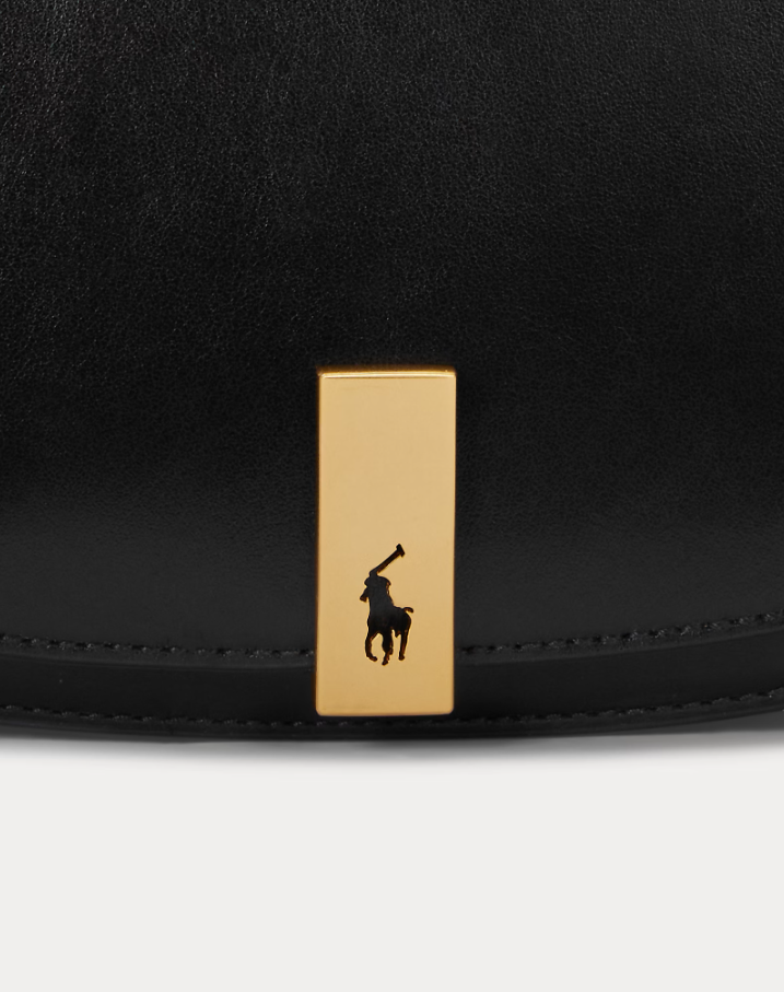 Polo ID Leather Saddle Bag Black
