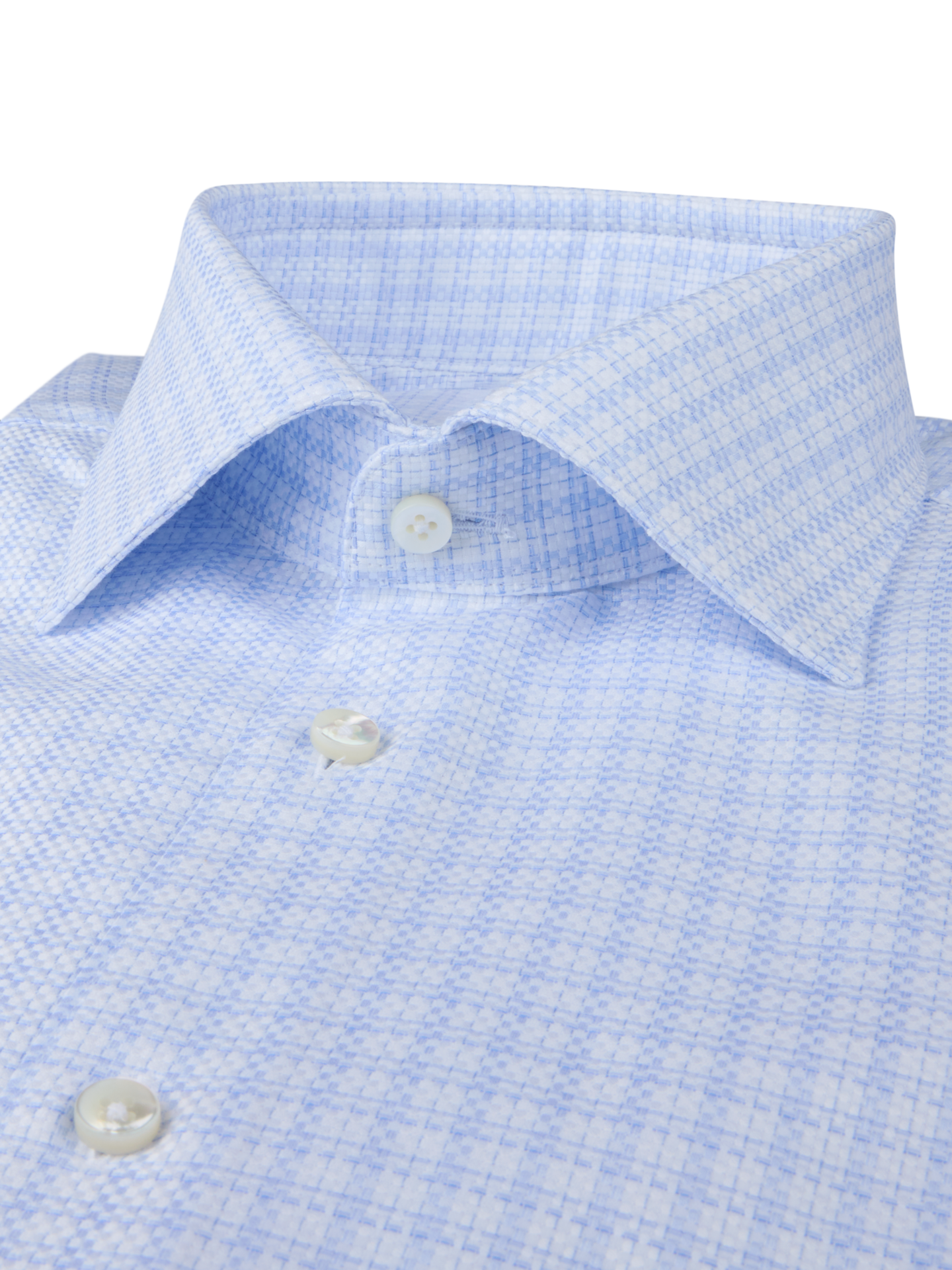 Light blue Checked Twill Regular Shirt
